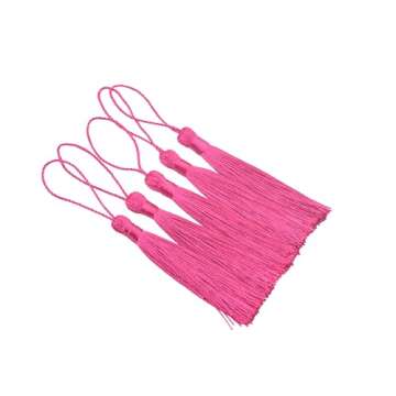KONMAY 20pcs Silky Handmade Tiny(3.5'') Soft Craft Mini Tassels with Loops for Bookmarks Jewelry Making, Decoration DIY Projects (Mixed(20 Colors Randomly, one of Each))
