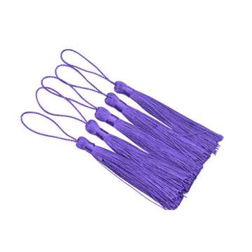 KONMAY 20pcs Silky Handmade Tiny(3.5'') Soft Craft Mini Tassels with Loops for Bookmarks Jewelry Making, Decoration DIY Projects (Mixed(20 Colors Randomly, one of Each))