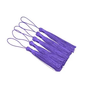 KONMAY 20pcs Silky Handmade Tiny(3.5'') Soft Craft Mini Tassels with Loops for Bookmarks Jewelry Making, Decoration DIY Projects (Mixed(20 Colors Randomly, one of Each))