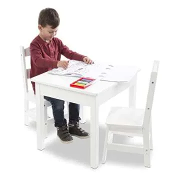 Melissa & Doug Wooden Table & Chairs Set for Kids