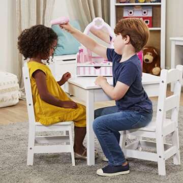 Melissa & Doug Wooden Table & Chairs Set for Kids