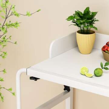 Overbed Table with Wheels,Height Adjustable Mobile Bed Desk,Standing Workstation Laptop Cart, Rolling Over-the-Bed Laptop Desk with Raised Baffle,Home Office Bedroom Hospital Workstation Table Wooden