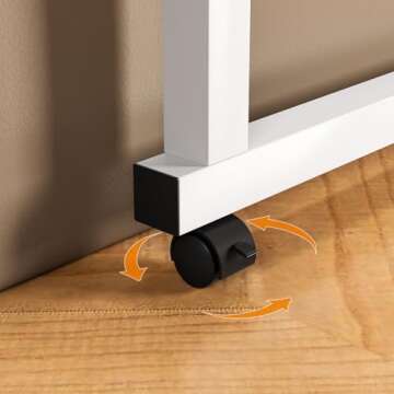 Overbed Table with Wheels,Height Adjustable Mobile Bed Desk,Standing Workstation Laptop Cart, Rolling Over-the-Bed Laptop Desk with Raised Baffle,Home Office Bedroom Hospital Workstation Table Wooden