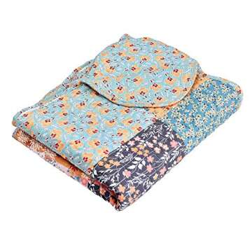 Greenland Home Carlie Modern Floral Quilt for Cozy Living