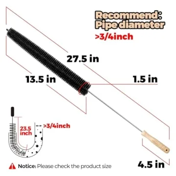 Holikme Dryer Vent Cleaner Kit Flexible Lint Brush Home Safety