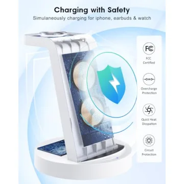 3 in 1 Wireless Charging Station for iPhone & Apple Watch