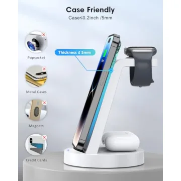 3 in 1 Wireless Charging Station for iPhone & Apple Watch