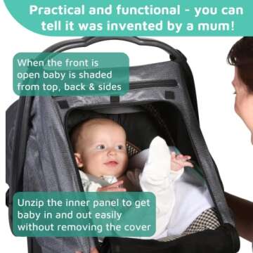 Universal Baby Car Seat Sun & Sleep Cover for All Seasons