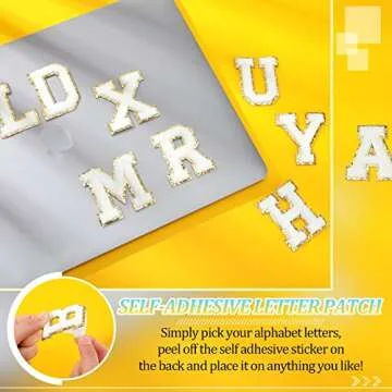 WILLBOND 52 Pcs Chenille Letter Patches for Customizing