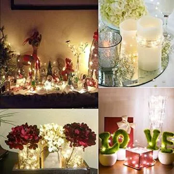 BXROIU Fairy Lights 6 Pack Battery Operated - 6.6Ft