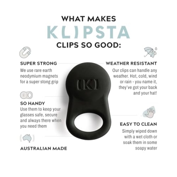 KLIPSTA SPEX Magnetic Glasses Clips - Stylish & Secure Holder