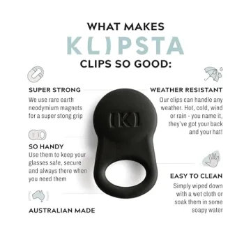 KLIPSTA SPEX Magnetic Glasses Clips - Stylish & Secure Holder