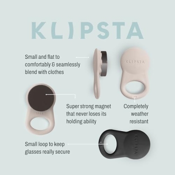 KLIPSTA SPEX Magnetic Glasses Clips - Stylish & Secure Holder