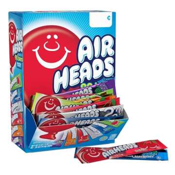 Airheads Candy Bars Variety Box - 90 Chewy Fruit Taffy