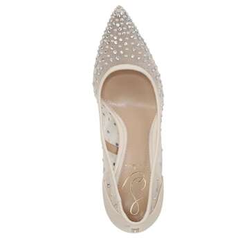 Sam Edelman Women's Hazel Mesh Pump Modern Ivory Glitz 6 Medium