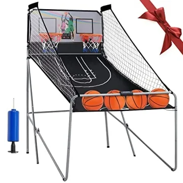 Outspurge Foldable Electronic Dual Basketball Arcade Game - Fun for Kids, Youth & Adults
