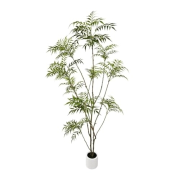 VIGGDA Artificial Mahonia fortunei Tree 82in Tall - Realistic Faux Greenery for Home Decor