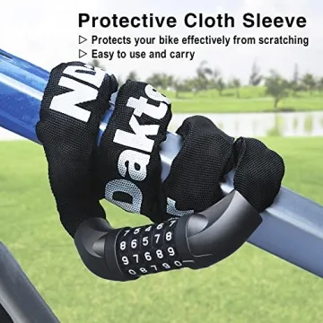 NDakter Heavy Duty 5 Digit Bike Chain Lock for Ultimate Security