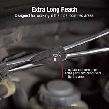 SUNEX TOOLS 3706V 4 Pc 16" Long Reach Plier Set