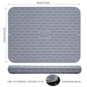 To Encounter Silicone Dish Drying Mat Set for Kitchen Use