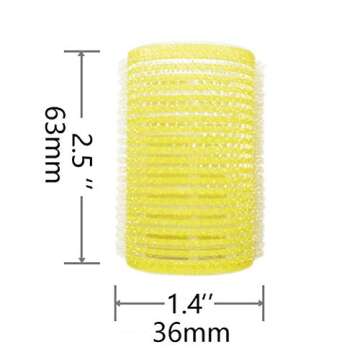 Jumbo Size Hair Roller sets, Self Grip, Salon Hair Dressing Curlers, Hair Curlers, 3 size 18 packs ((6XJUMBO+6XLARGER+6XMEDUIEM)…