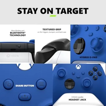 Xbox Wireless Gaming Controller 2025 Shock Blue - Ultimate Multi-Device Play
