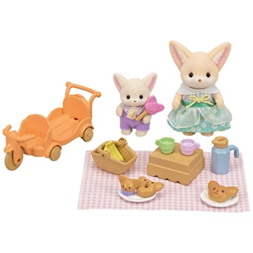 Calico Critters Sunny Picnic Set - Fennec Fox Sister & Baby, Doll Playset with Figures and Accessori...