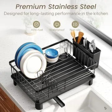 Compact Dish Drying Rack for Small Kitchens - Durable & Organized