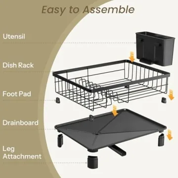 Compact Dish Drying Rack for Small Kitchens - Durable & Organized