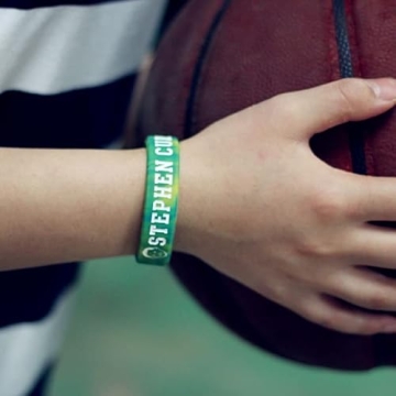 SC 5Psc Basketball Silicone Bracelet Durable Sports Wristband