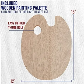 U.S. Art Supply 12-Piece Artist Brush Set with Palette