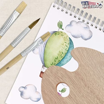 U.S. Art Supply 12-Piece Artist Brush Set with Palette