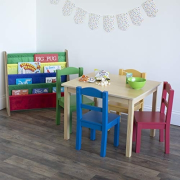 Humble Crew Kids Wood Table & 4 Chair Set - Durable & Fun