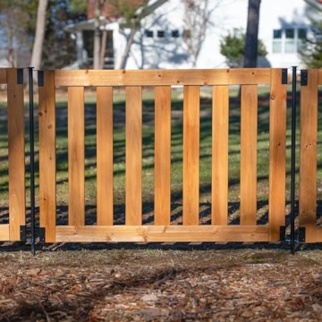 Zippity Outdoor Products 32in H x 48in W (2 Panels) No Dig Newberry Wood Fence Kit, Perfect as a Sma...