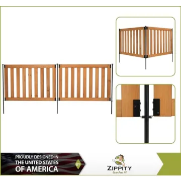 Zippity Decorative No Dig Wood Fence Kit for Outdoor Use