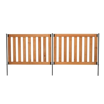 Zippity Decorative No Dig Wood Fence Kit for Outdoor Use