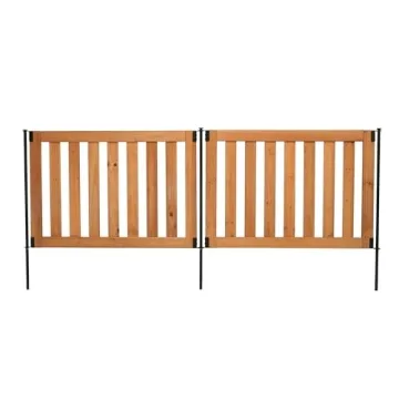 Zippity Decorative No Dig Wood Fence Kit for Outdoor Use