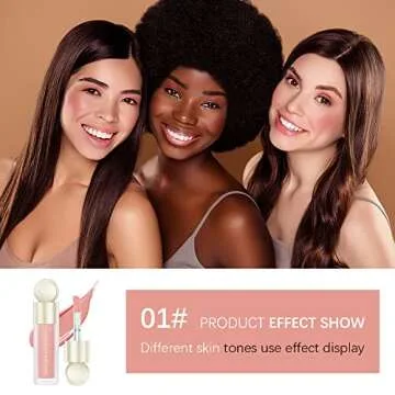 Eliversion Velvet Liquid Blush, Full Coverage, Red, 0.25 Ounce, Palette, Facial Makeup