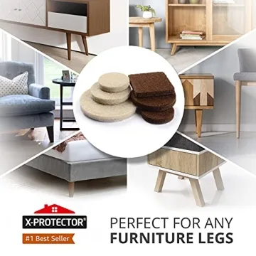 Felt Furniture Pads by X-PROTECTOR 133 PCS - Protect Floors!