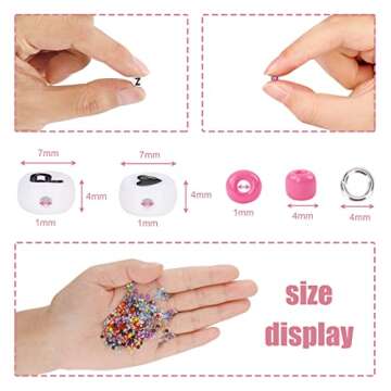 UOONY Jewelry Making Bead Kit with 7200 Colorful Glass Beads