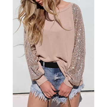 ALLTB Women's Sparkle Sequin Sweatshirt – Glamorous Comfort