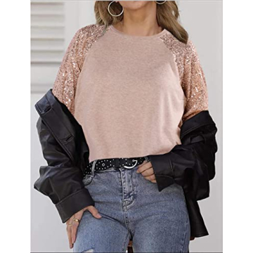 ALLTB Women's Sparkle Sequin Sweatshirt – Glamorous Comfort