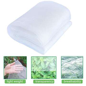 Garden Netting, 10x33 Ft Mesh Netting for Garden, Row Cover Plant Netting Plant Cover Garden Barrier Netting for Protect Vegatable Plants Fruits Flowers (10Ft x 33Ft)