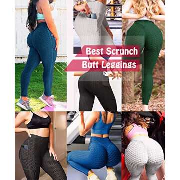 Scrunch Butt Lifting Leggings with Pockets for Women Butt Lift High Waisted Peach Lift TIK Tok Leggings Yoga Pants