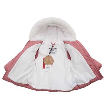 Rokka&Rolla Baby Girls' Stylish Puffer Jacket for Winter
