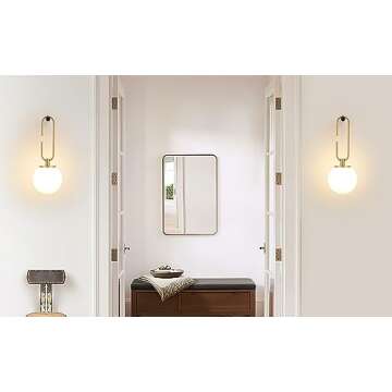 Wall Sconces Battery Operated Wall Lights Set of 2, No Wiring Required for Installation Sconces,Remo...