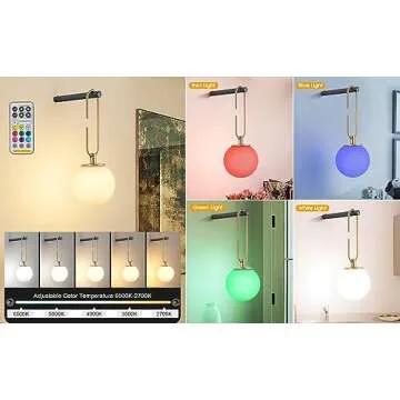 Wall Sconces Battery Operated Wall Lights Set of 2, No Wiring Required for Installation Sconces,Remote Control Wall Light Dimmable, Farmhouse Wall Lamp for Bedroom Mirror Living Room (Color : GOLD-22