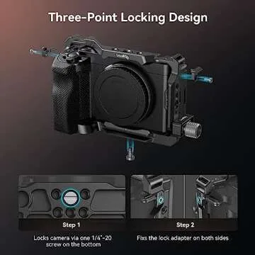SMALLRIG ZV-E1 Cage Kit with Silicone Grip and Cable Clamp for HDMI, Full Camera Cage Kit for Sony ZV-E1, Built-in Quick Release Plate for Arca-Type, Cold Shoe Mounts