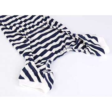 Lanyarco Striped Shirt Pajamas for Small Pets, Medium Size