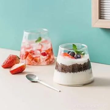 URMAGIC 10oz Mount Fuji Glasses Cup, Heat-resistant Creative Drinking Glasses Transparent Mountain Shape Stemless Japanese Clear Glass Cup for Whiskey,Coffee,Beer,Juice,Water and Wine